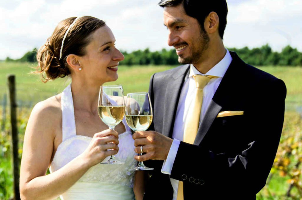 Brautpaar im Weinberg von Kaiserslautern