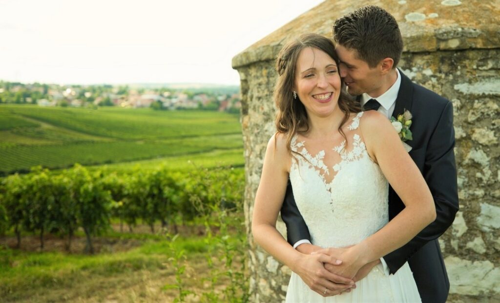 Brautpaar im Weinberg Deutsche Weinstrasse Pfalz